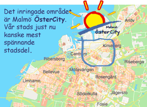 Malmökarta Östercity