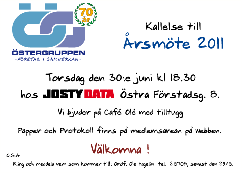 Kallelse till Ãrsmöte 2011